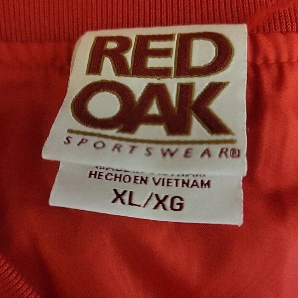 Red Oak Sportswear Georgia Bulldogs Windbreaker Mens XL Red V-Neck Pullover VGT‎